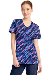 Polera Clínica Mujer Infinity CK609 STMB Mármol Azul