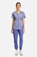 Polera Clínica Mujer Cherokee Prints CK856 PYLY Pasley Celeste