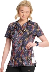 Polera Clínica Mujer Infinity CK634 WIMT Leopardo Negro