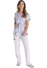 Polera Clínica Mujer Dickies DK616 TDPS Tropical Morado