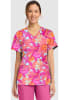 Polera Clínica Mujer Cherokee Prints CK856 MWMA Tropical Rosado1