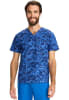 Polera Clínica Hombre Cherokee Prints CK858 SBSH Estetoscopio Azul1