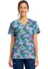 Polera Clínica Mujer Cherokee Prints CK856 VGDN Flores Verde1