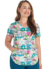 Polera Clínica Mujer Cherokee Prints CK637 LPFD Ranas Verdes1