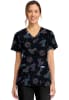 Polera Clínica Mujer Cherokee Prints CK856 RRDO Roller Disco Negro1