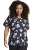 Polera Clínica Mujer Dickies DK731 LBBM Flores Neón1