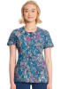 Polera Clínica Mujer Infinity CK609 CFDS Patrones Azules1