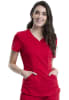 Polera Clínica Mujer Cherokee Workwear Revolution WW601 Rojo RED1