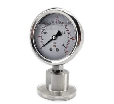 Manómetro vertical 0-2 bar - Triclamp 1,5