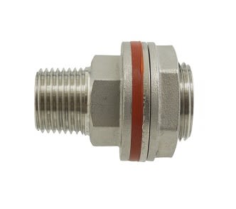 Niple Bulkhead Inox. ½” FPT x ½” MPT1