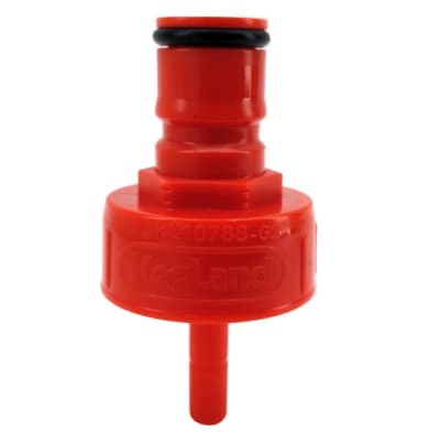 Acople ball lock plástico para carbonatación y limpieza - rojo1