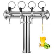 Torre T de 4 grifos con medallones LED1