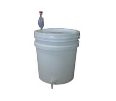 Balde fermentador 20L c/airlock y válvula de salida