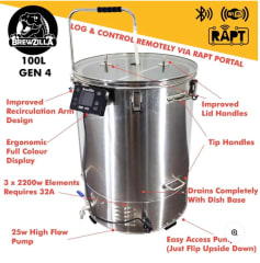 BrewZilla 100L G4 with Pump 2200w - 220-240V AC