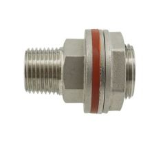Niple Bulkhead Inox. ½” FPT x ½” MPT