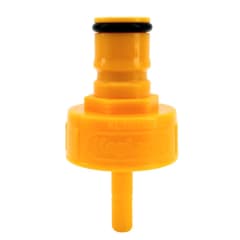 Acople ball lock plástico para carbonatación y limpieza - amarillo