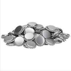 Tapas corona plateada 