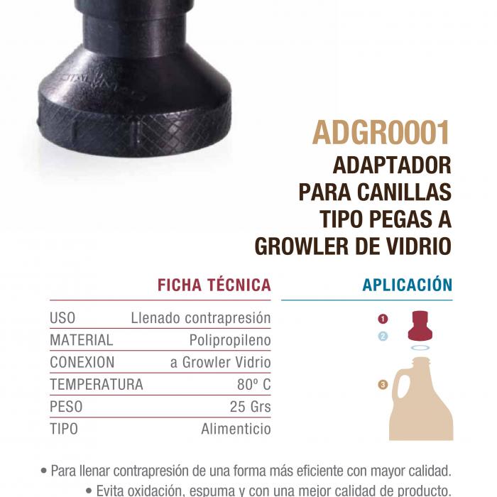Adaptador para growler - Pegas2