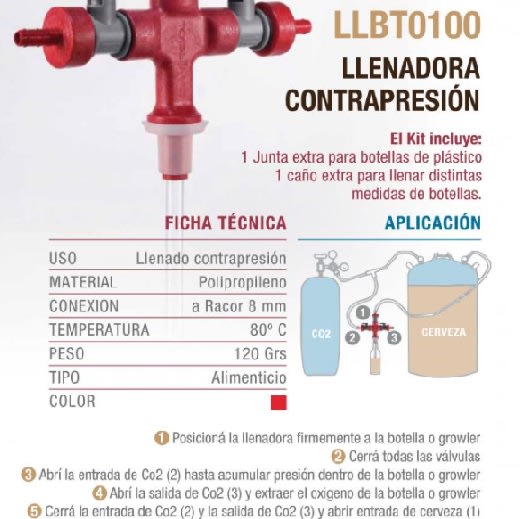Llenadora contrapresión plástica TotalMaq2