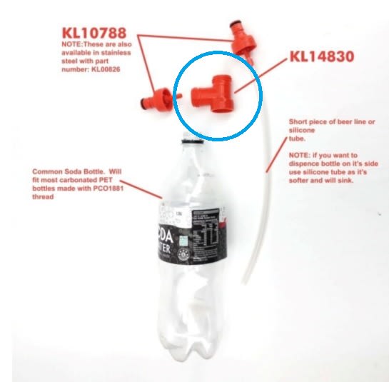 Acople Tee para carbonatación2