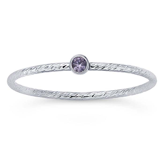 Anillo Chiara Morado T6 Textura PLATA 925 Anillo Chiara Morado T6 Textura PLATA 925