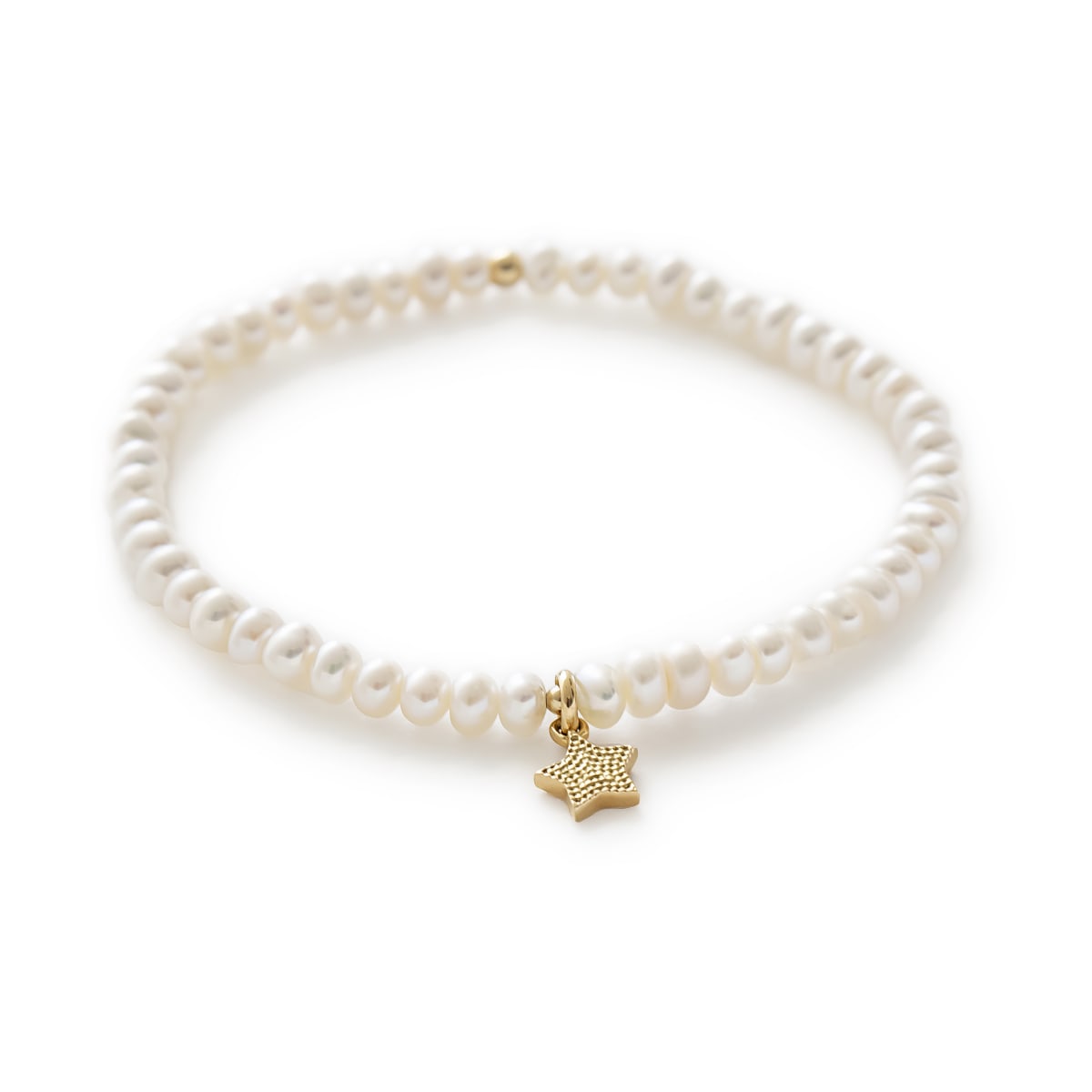 PULSERA PERLITA DONAS DE RIO Y DIJE ESTRELLITA TEXT ORO 18KT PULSERA PERLITA DONAS DE RIO Y DIJE ESTRELLITA TEXT ORO 18KT