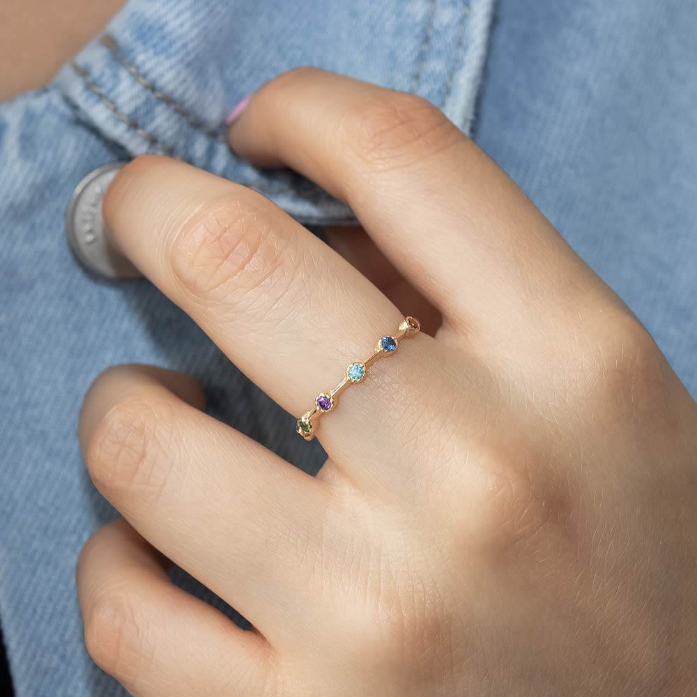 *Anillo Arco Iris T6.5 SW ORO 18KT* *Anillo Arco Iris T6.5 SW ORO 18KT*