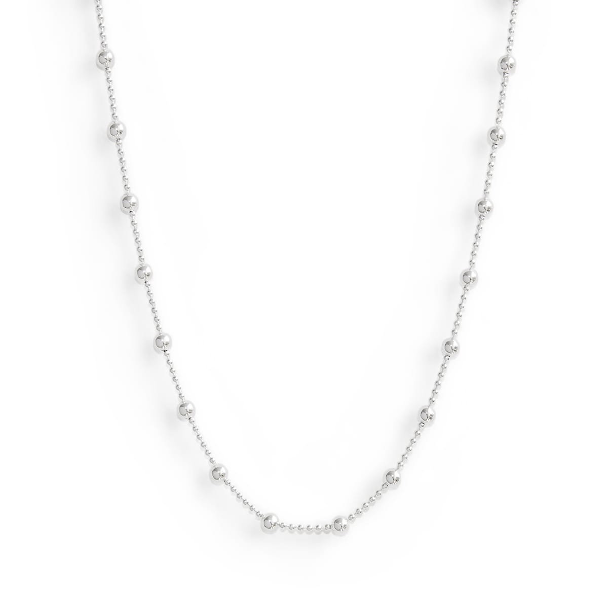 Collar Satelite Bally 45 cmBolita 3mm PLATA 925 Collar Satelite Bally 45 cmBolita 3mm PLATA 925
