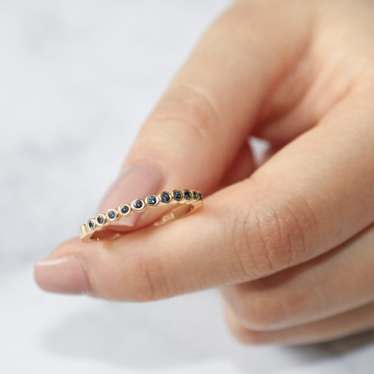 *Anillo Burbujas de Zafiros T7.5 ORO 18KT* *Anillo Burbujas de Zafiros T7.5 ORO 18KT*