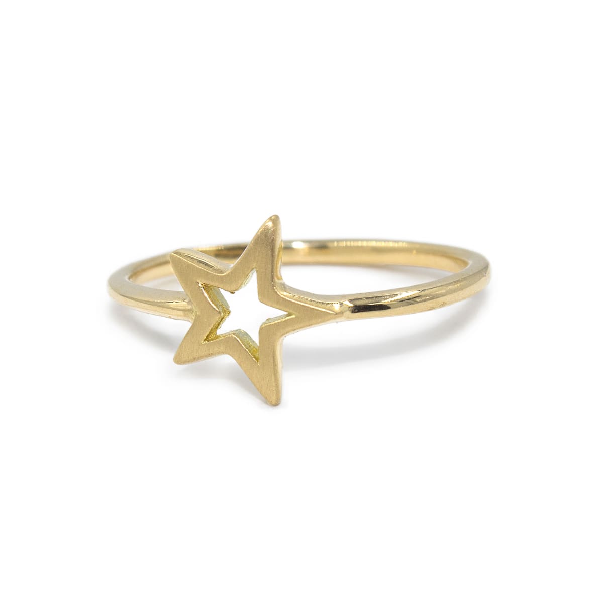 *Anillo Estrella Calada Satinada T6 ORO 18KT* *Anillo Estrella Calada Satinada T6 ORO 18KT*