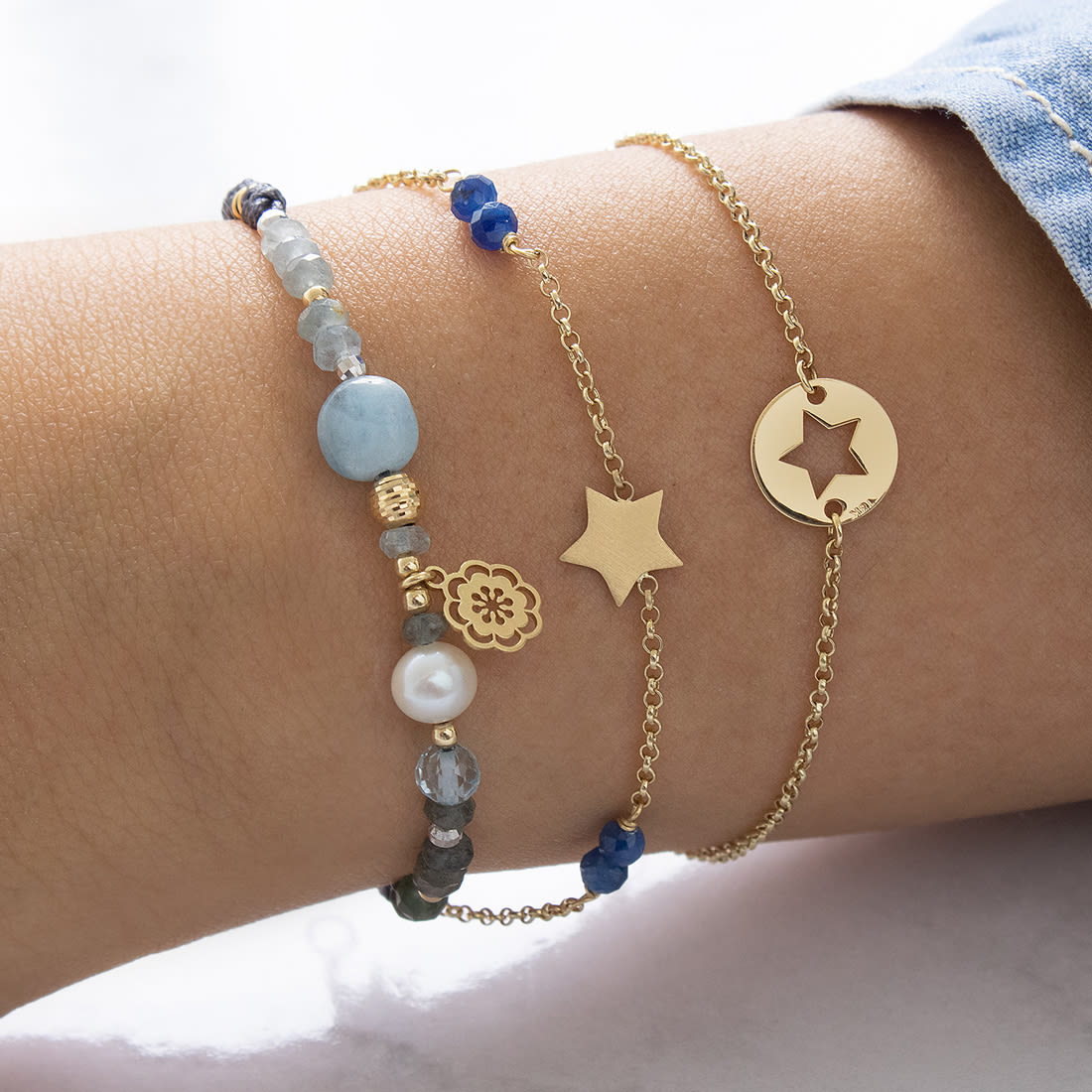 *Pulsera Placa Estrellina ORO 18KT* *Pulsera Placa Estrellina ORO 18KT*