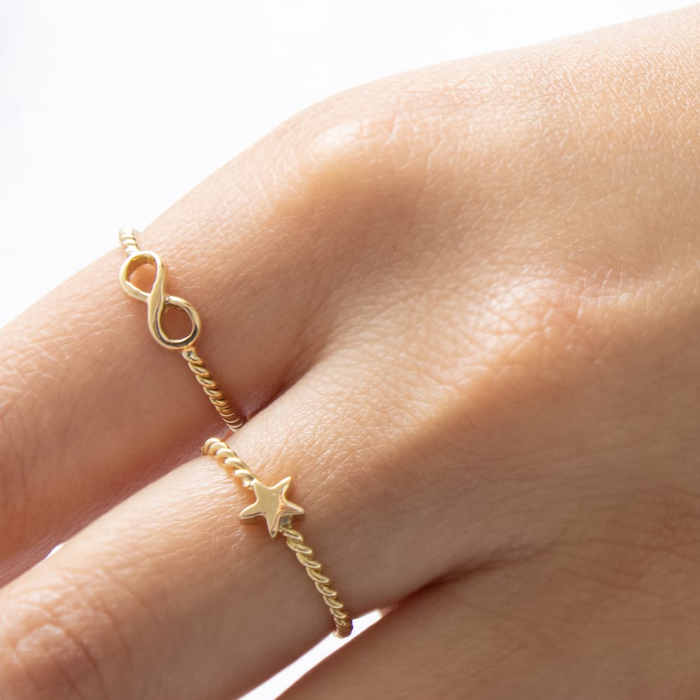 *Anillo Estrella Cordón T6.5 ORO 18KT* *Anillo Estrella Cordón T6.5 ORO 18KT*