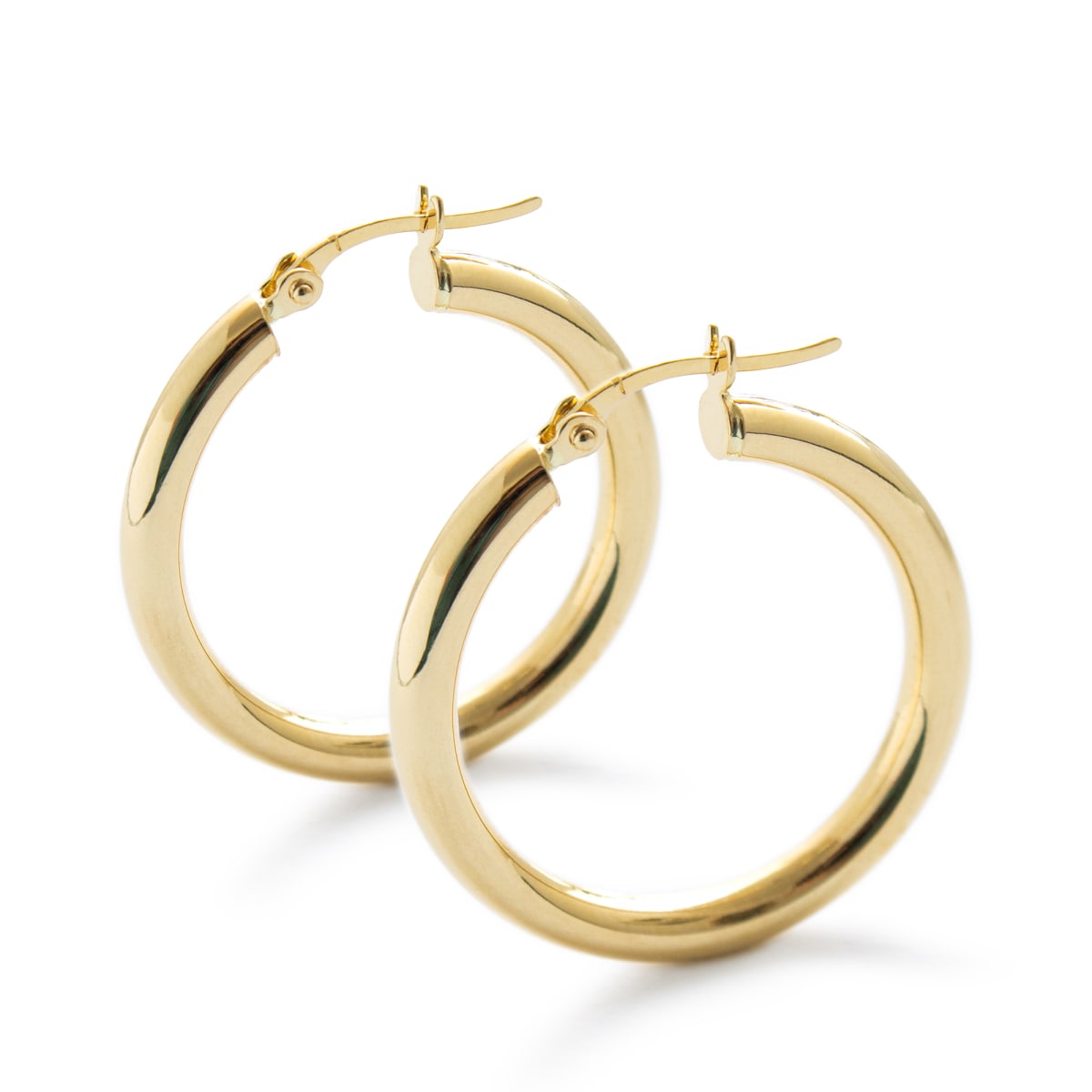 ARGOLLAS TUBO 26MM GRUESO ORO 18KT ARGOLLAS TUBO 26MM GRUESO ORO 18KT