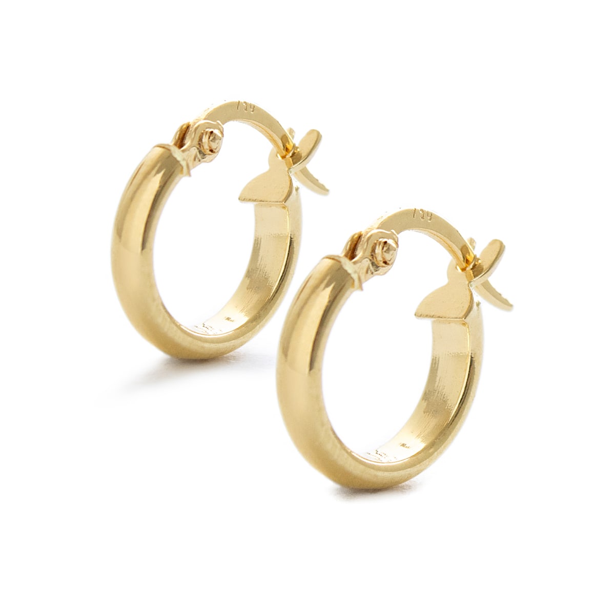 *Argollas Media Caña 13MM ORO 18KT* *Argollas Media Caña 13MM ORO 18KT*