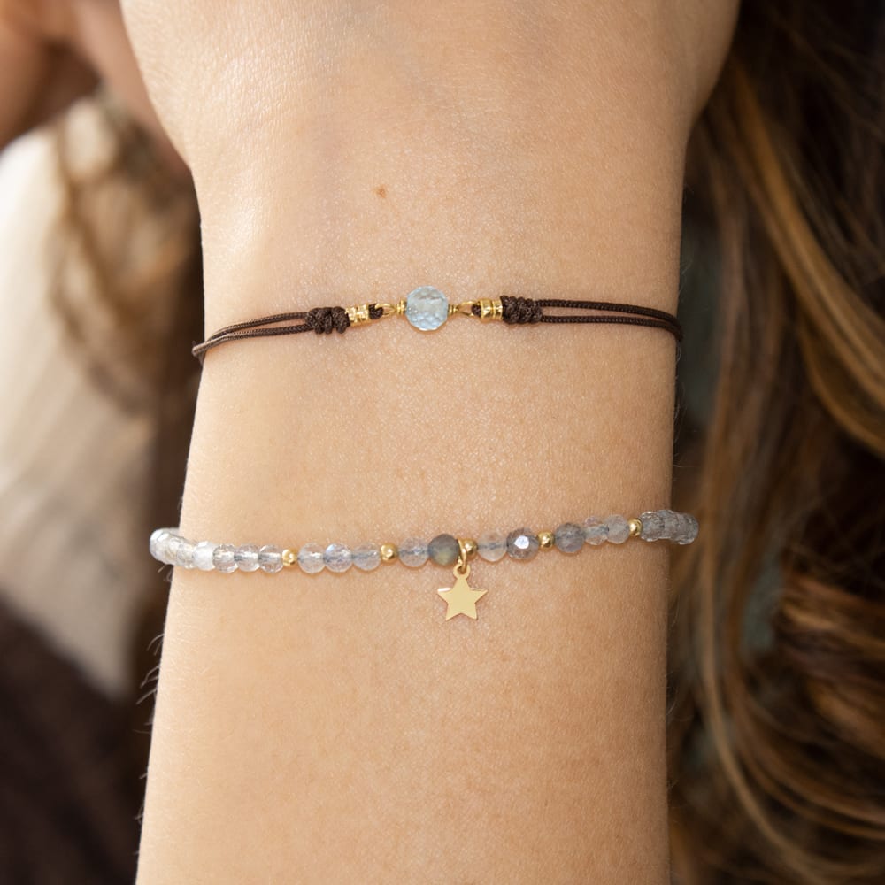 *Pulsera Tiny Estrella Labradorita ORO 18 KT* *Pulsera Tiny Estrella Labradorita ORO 18 KT*