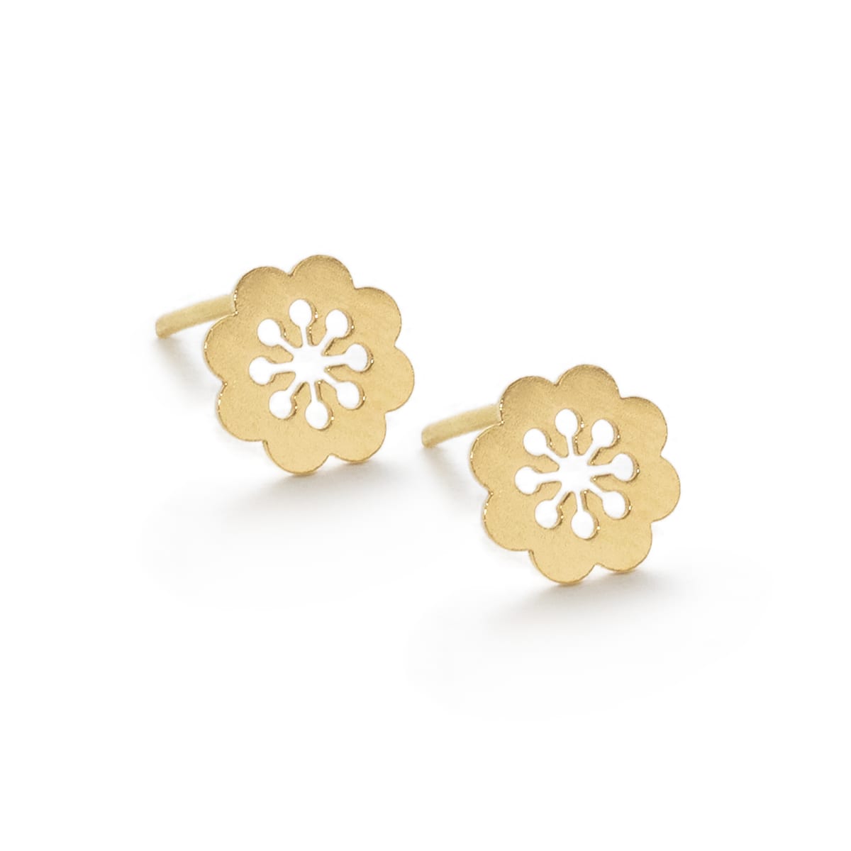 *Arete Florcita Calada 8MM ORO 18KT *Arete Florcita Calada 8MM ORO 18KT