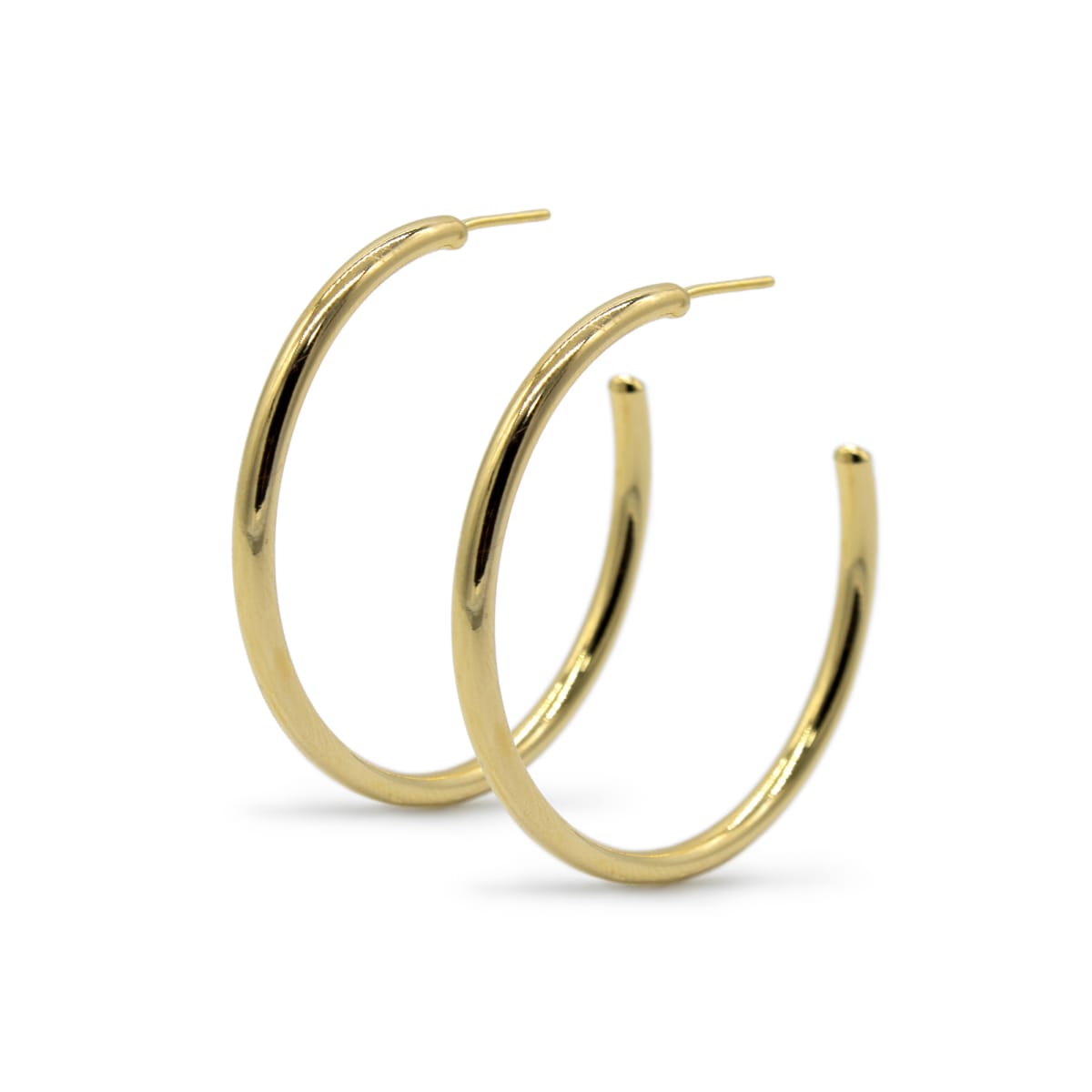 Hoops Tubo Carlota 44MM LAMINADO EN ORO 18/20 MICRAS Hoops Tubo Carlota 44MM LAMINADO EN ORO 18/20 MICRAS