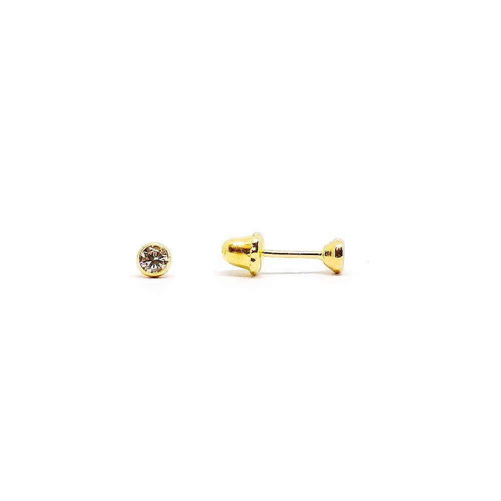Arete Abridor Punto de Luz Oro 18 Kt Arete Abridor Punto de Luz Oro 18 Kt