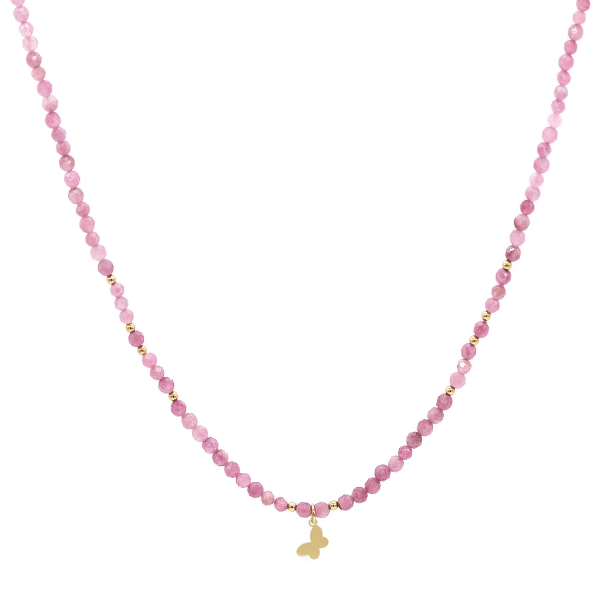 Collar Umy Chaquiras Rodolita Dj Mari ORO 18KT Collar Umy Chaquiras Rodolita Dj Mari ORO 18KT