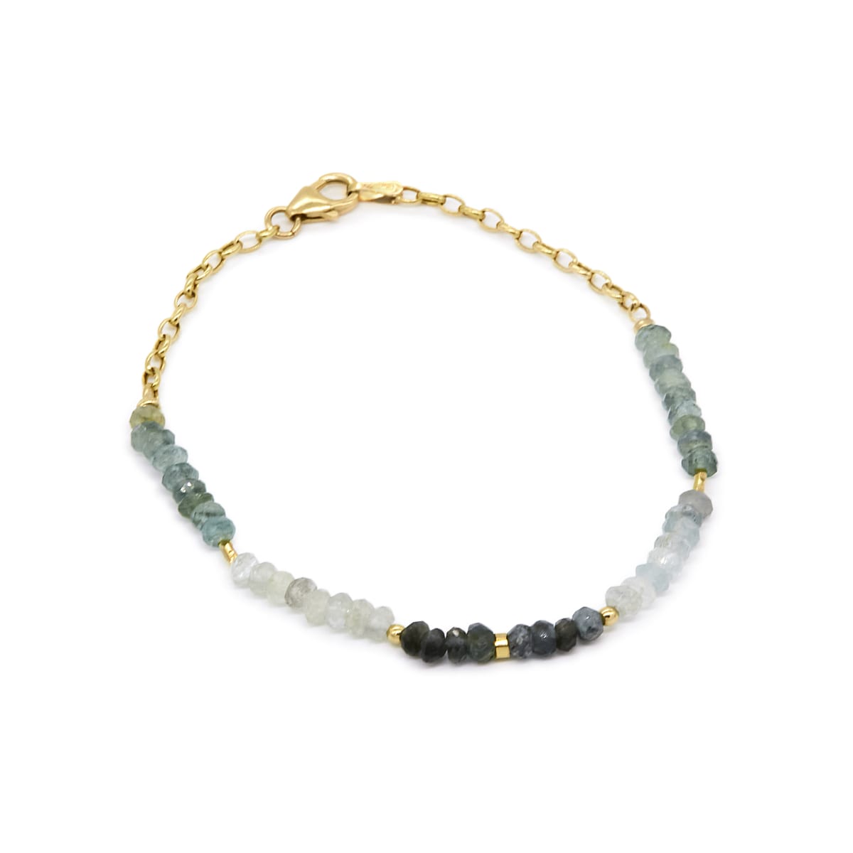 Pulsera Stone Power Aguamarina Musgo ORO 18KT Pulsera Stone Power Aguamarina Musgo ORO 18KT