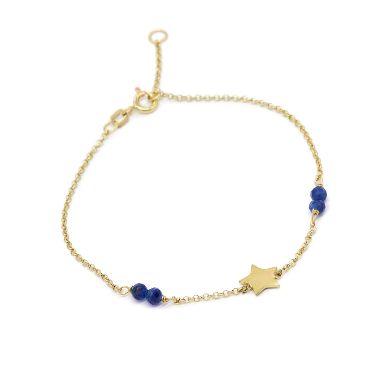 Pulsera Constanza Placa Lapislazuli ORO 18KT Pulsera Constanza Placa Lapislazuli ORO 18KT