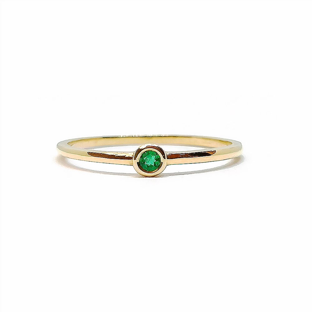 Anillo Esmeralda Biselado Oro 18 kt Anillo Esmeralda Biselado Oro 18 kt