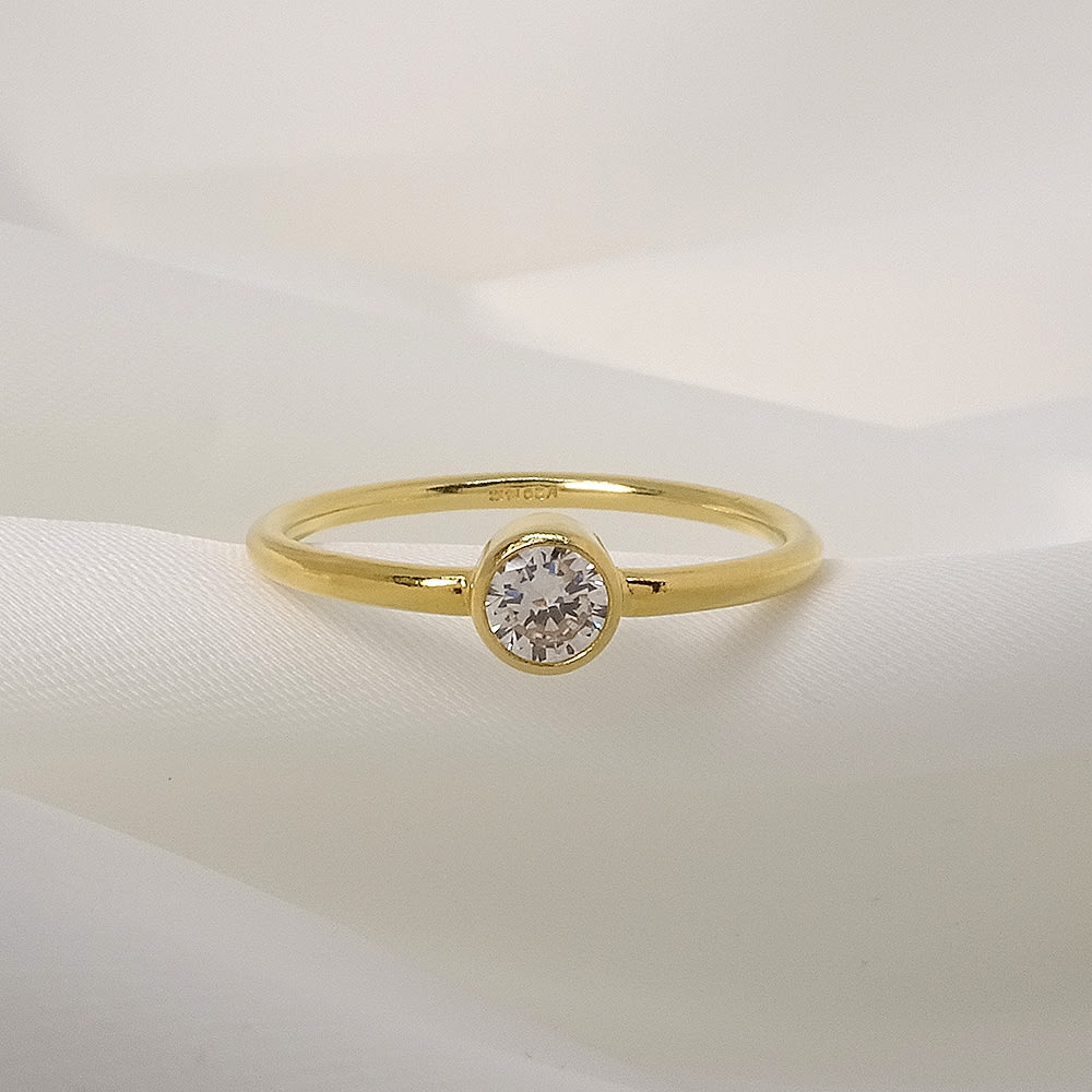 Anillo Francis Cristal 7 GOLD FILLED 14/20 KT Anillo Francis Cristal 7 GOLD FILLED 14/20 KT