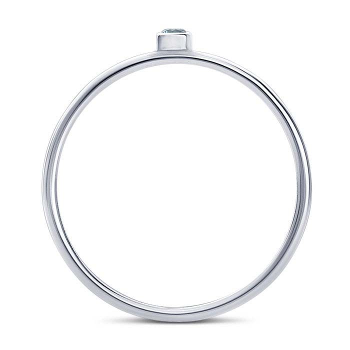 Anillo Delgado Bicelado Silver 2mm Celeste Anillo Delgado Bicelado Silver 2mm Celeste