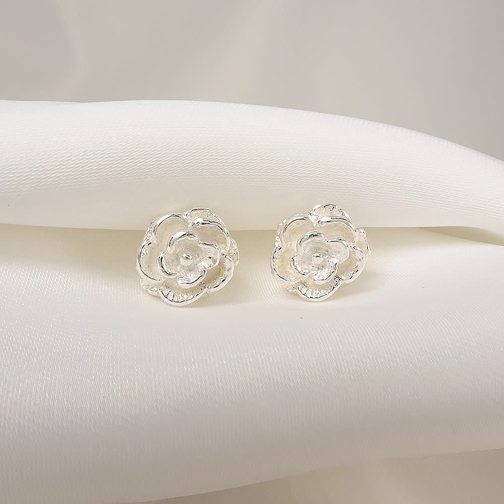 Arete Mini Rose PLATA 925 Arete Mini Rose PLATA 925