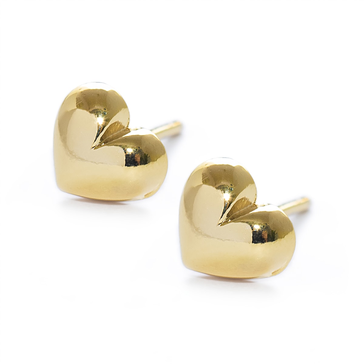 Arete lenteja corazon 7mm LAMINADO EN ORO 18/20 MICRAS Arete lenteja corazon 7mm LAMINADO EN ORO 18/20 MICRAS
