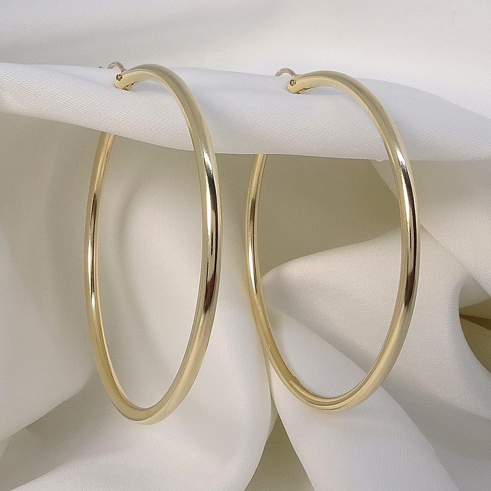 Argollas Hopp Marena 49MM GOLD FILLED 14/20 KT Argollas Hopp Marena 49MM GOLD FILLED 14/20 KT