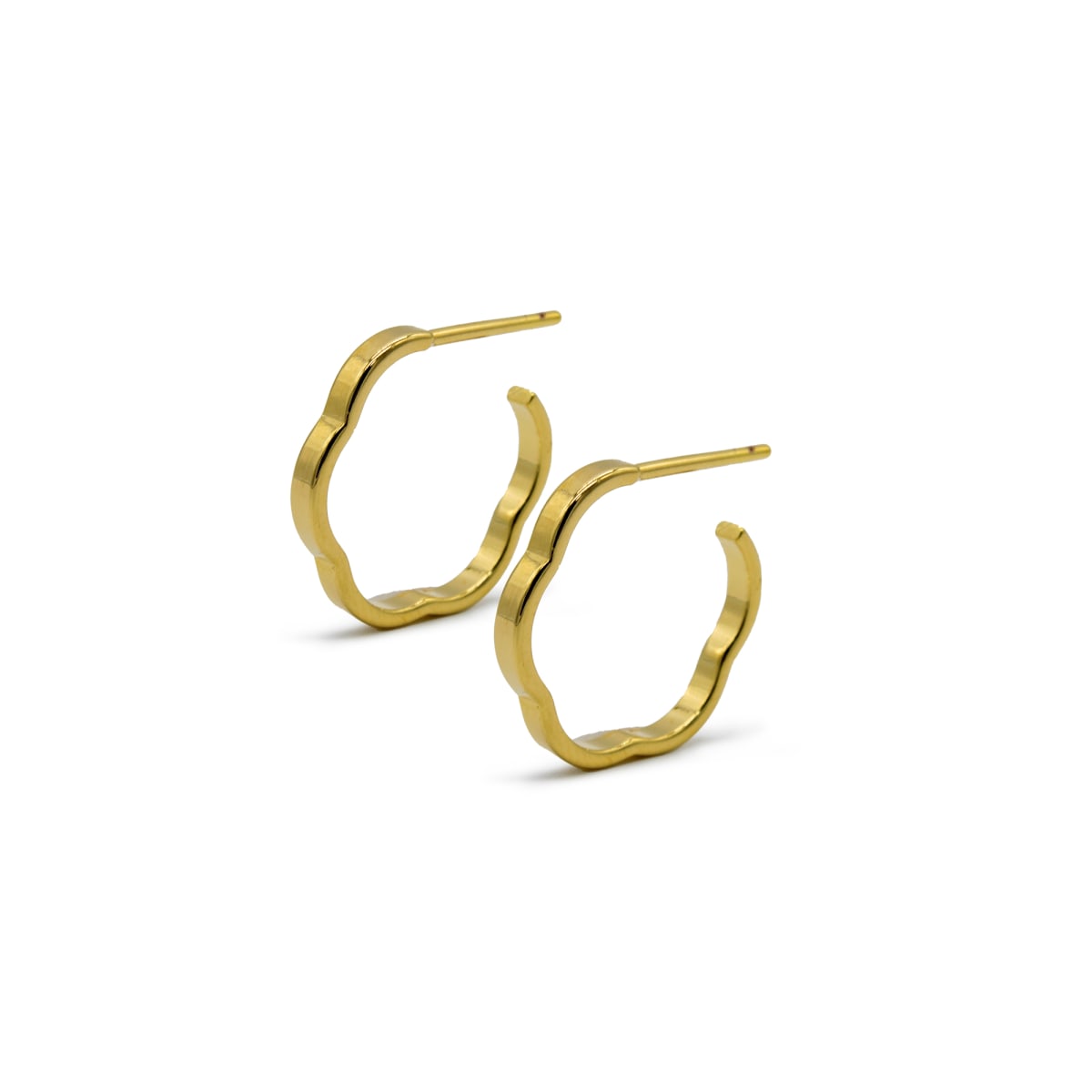 Argollas Trébol Carlota 17mm LAMINADO EN ORO 18/20 MICRAS Argollas Trébol Carlota 17mm LAMINADO EN ORO 18/20 MICRAS