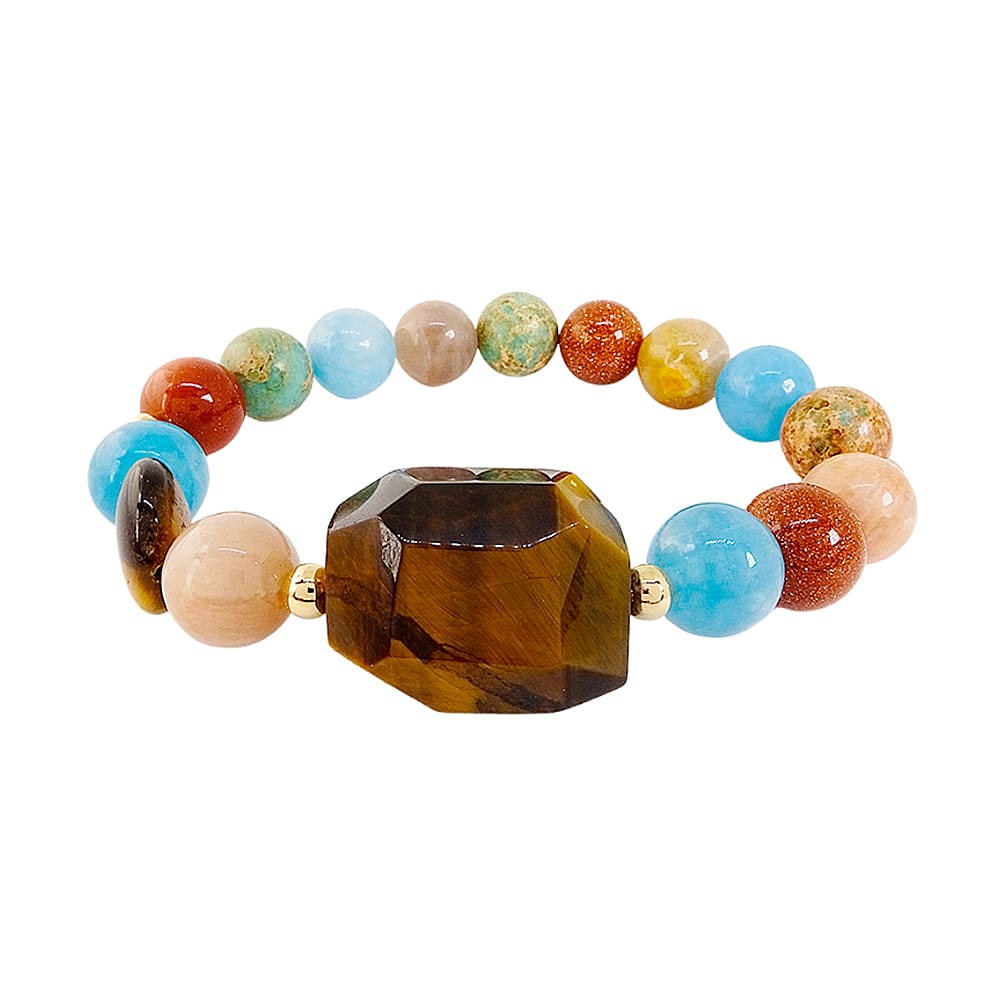 Pulsera Bruna Ojo de Tigre GOLD FILLED 14/20 KT Pulsera Bruna Ojo de Tigre GOLD FILLED 14/20 KT