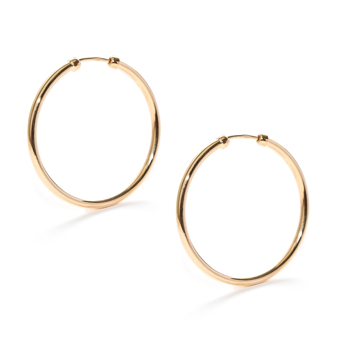 Argollas Tubo Delgado 30MM ORO 18KT Argollas Tubo Delgado 30MM ORO 18KT
